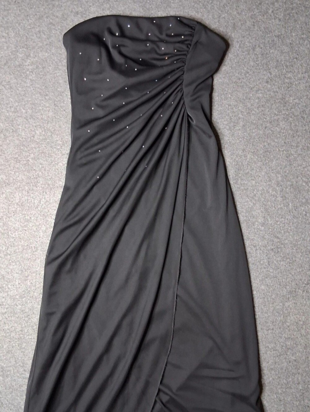 Rampage Rhinestone High Low Formal Dress S Black